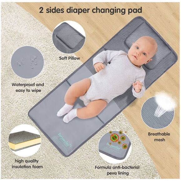 Diaper Bag Backpack Waterproof Large Capacity ChangingPad USB Charging Port NEW - Picture 7 of 10